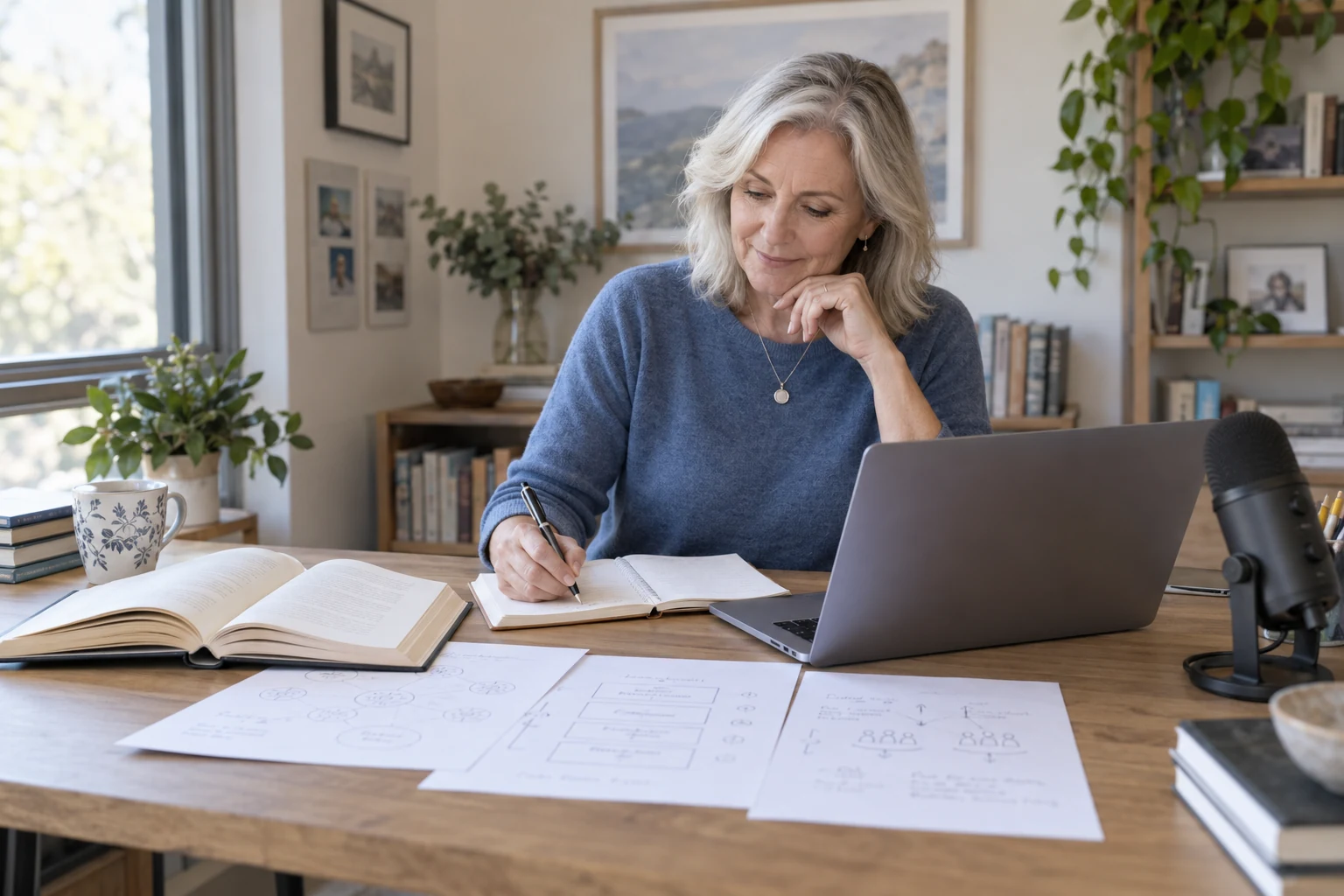 An author developing lessons and a platform around an existing book.
