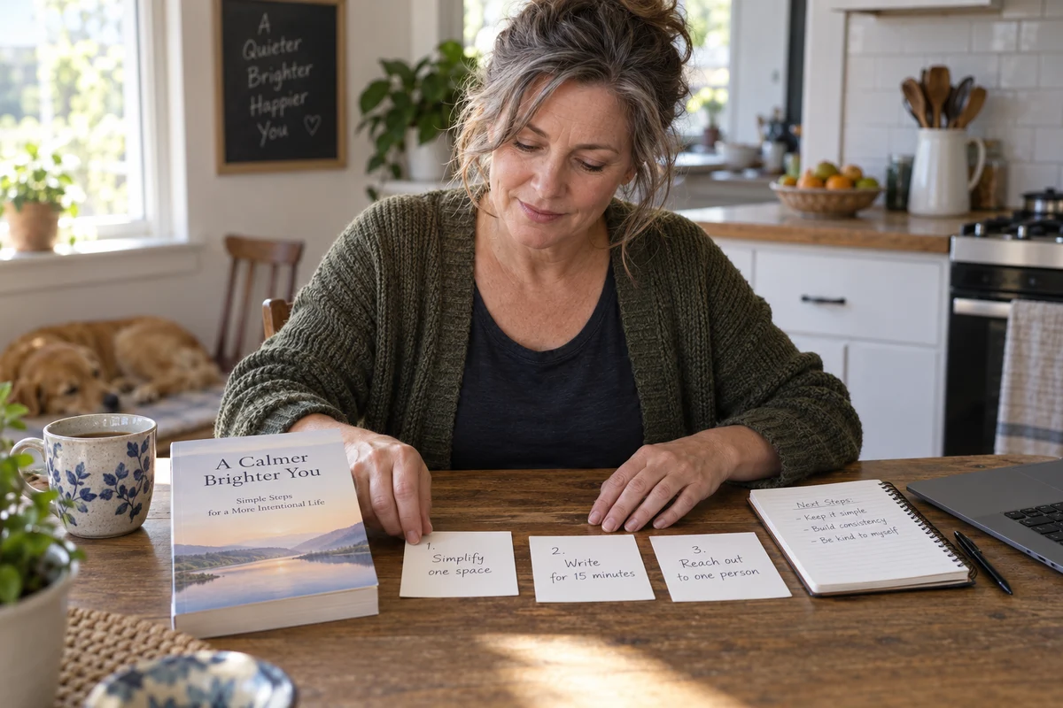 Illustration of an author developing her next lesson from an existing book